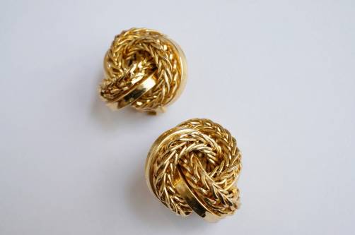 Grosse earrings, gilt knots, 1966, German